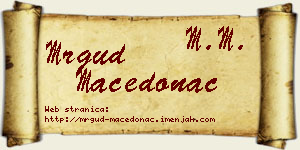Mrgud Macedonac vizit kartica